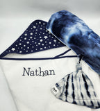 Star Navy Hooded Towel and Washcloth Set