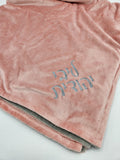 MinkyBee Stroller Blanket Dusty Pink/Grey