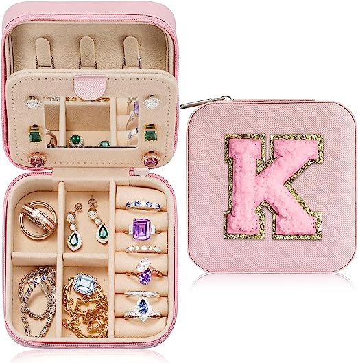 Mini Powder Pink Travel Jewelry Case