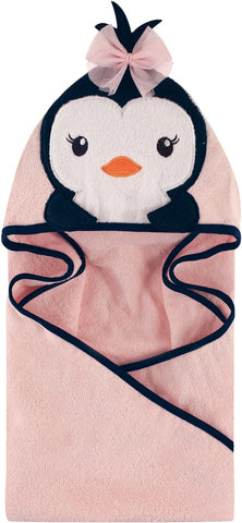 Pretty Penguin Hooded Toddler Towel