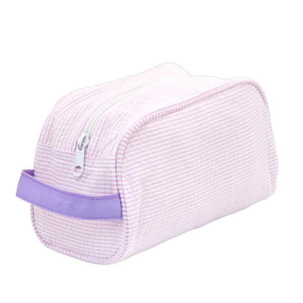 Pink & Purple Seersucker Toiletry Bag