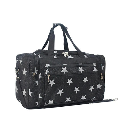 Black Glitter Super Star Duffle Bag