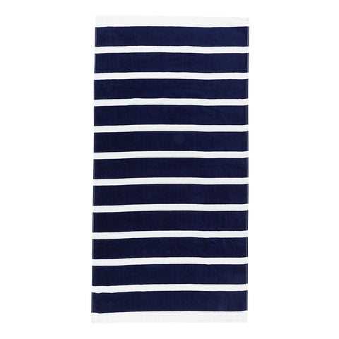Navy Stripe adult/kids towel