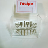 Lucite Recipe Box