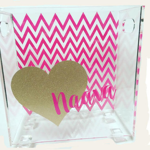 Chevron with Heart Book Holder