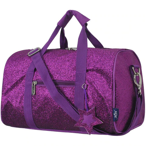 Purple Glitter Mini Duffle Bag