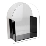 Black and Clear Lucite Magazine Rack