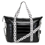 Black Puffer Weekender Tote w/Showtime Straps