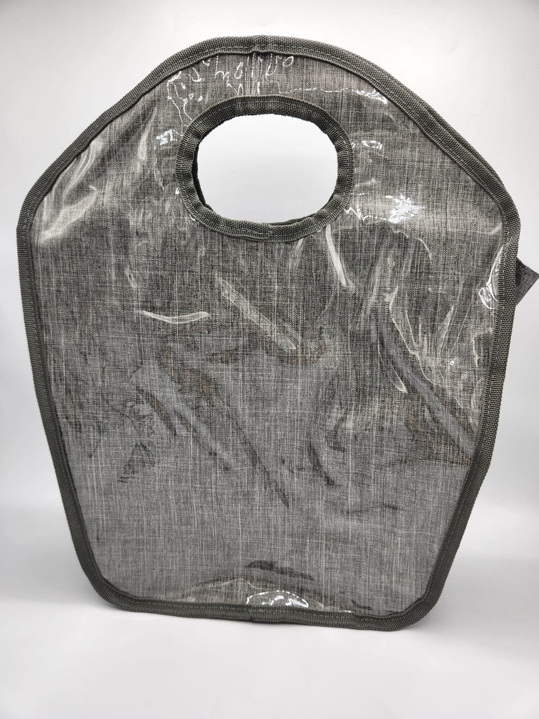 Medium Grey Patent Keyhole Bag