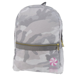 Snow Camo Seersucker Medium Backpack