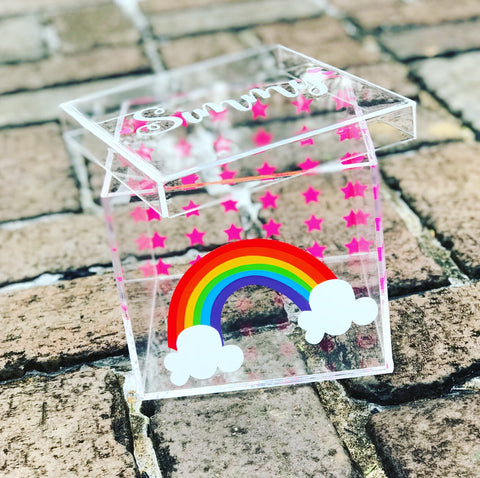 Rainbow Lucite Box