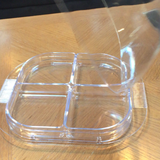 4 Section Square Tray with Cover