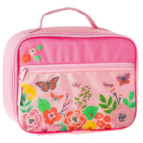 Pink Butterfly Floral Lunch Box