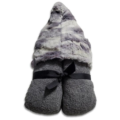 Marble Gray Hooded Toddler Towel