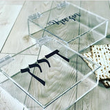 Square Flip Top Matzah Box